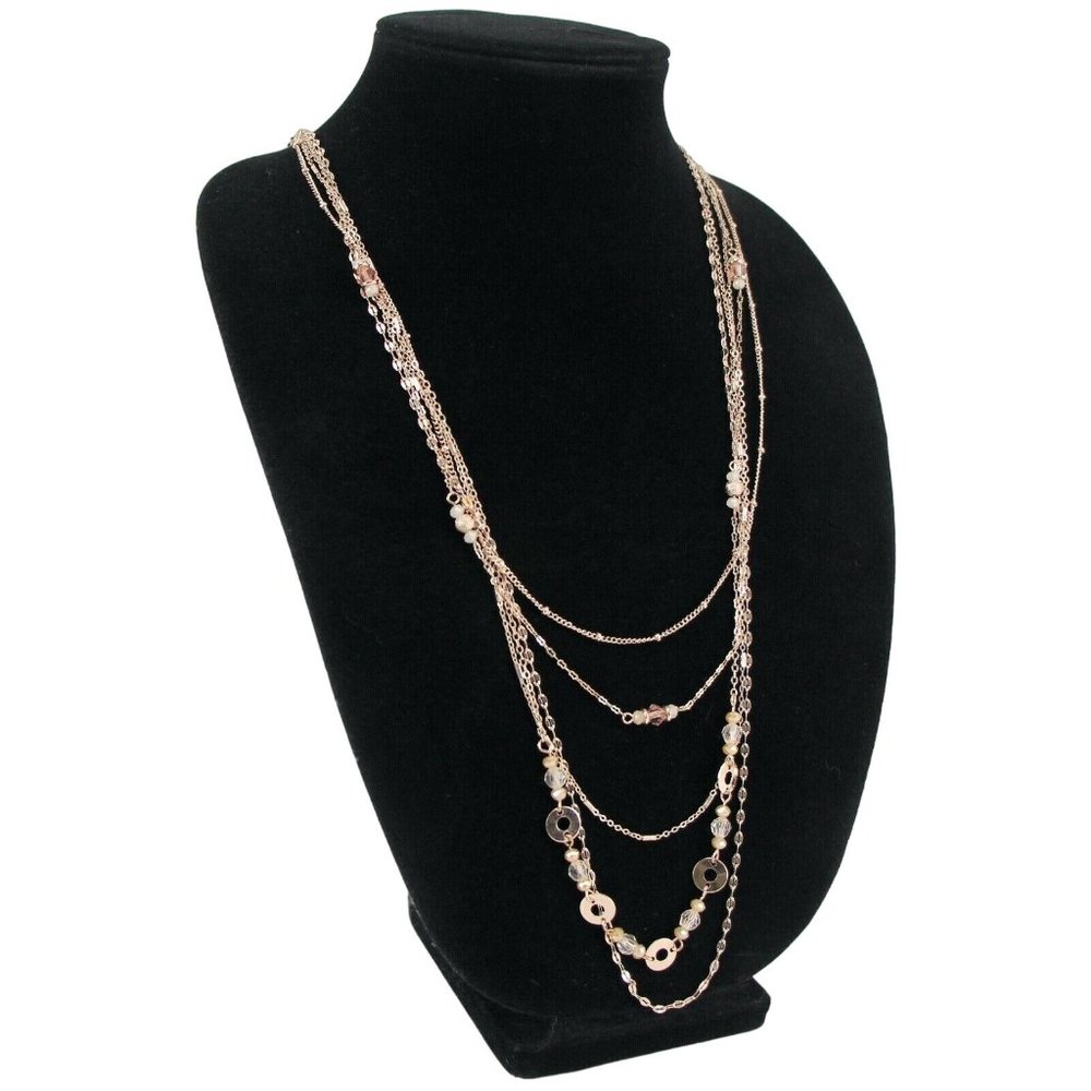 Kohls Metal Necklace Multi-Strand Copper-tone Long